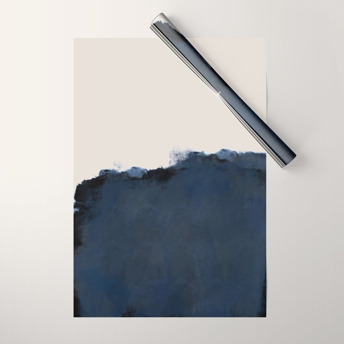 Abstract, Blue, Beige, Indigo Wrapping Paper