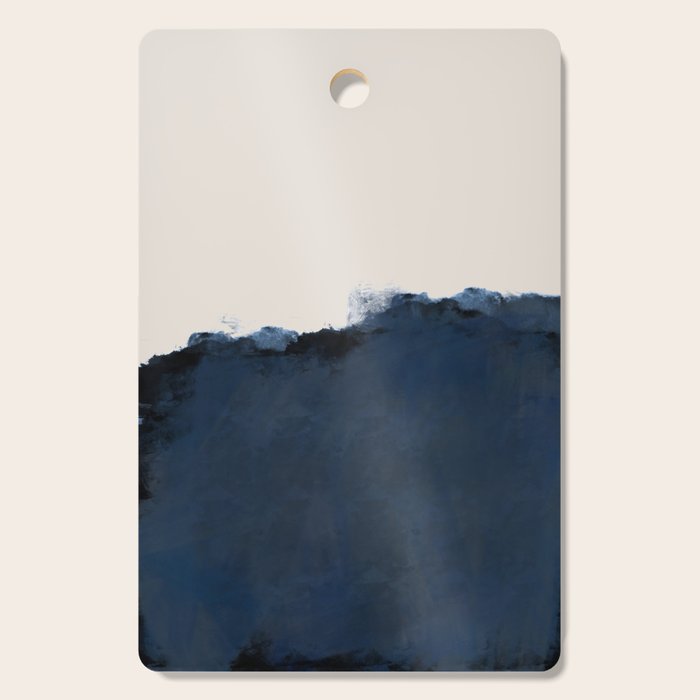 Abstract, Blue, Beige, Indigo Cutting Board