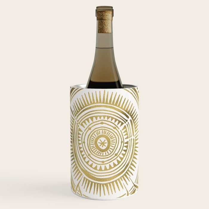 Quaking Aspen - Gold Tree Rings Wine Chiller