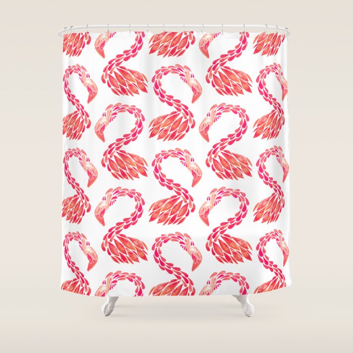 Miami Flamingo - Pink Ombrã© Shower Curtain