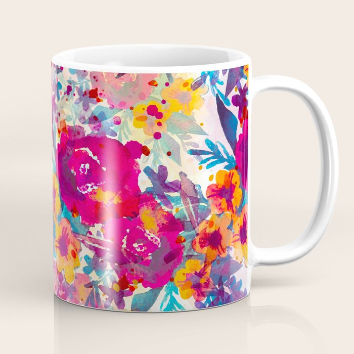 Watercolor Flowers And Plants 02 Coffee Mug