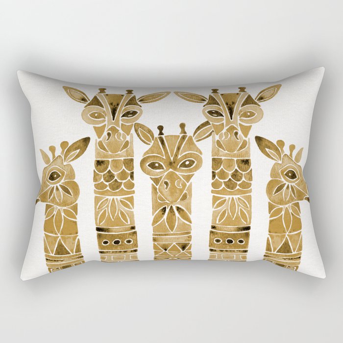 Giraffes - Sepia Palette Rectangular Pillow