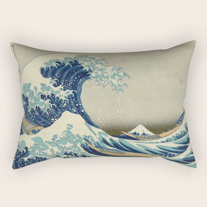 The Classic Japanese Great Wave Off Kanagawa Print By Hokusai Rectangular Pillow