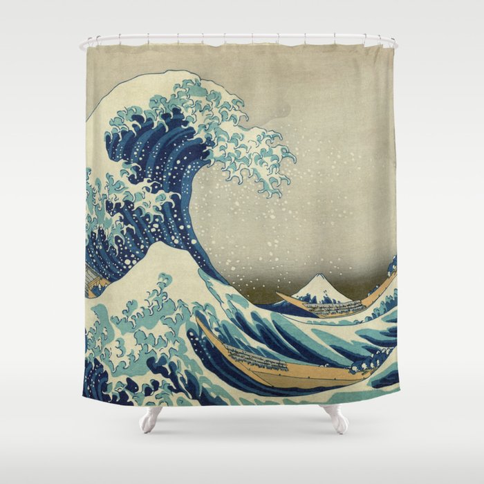 The Classic Japanese Great Wave Off Kanagawa Print By Hokusai Shower Curtain