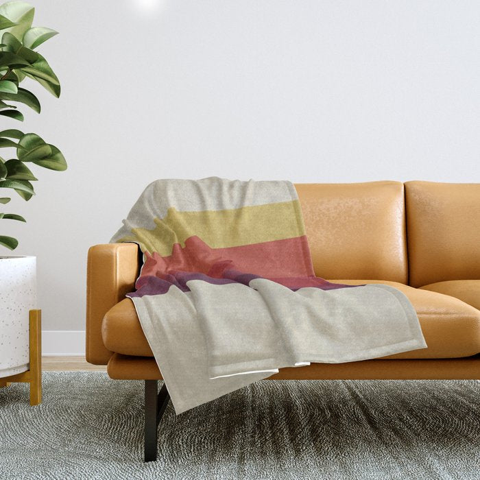 Retro Video Cassette Color Palette Throw Blanket