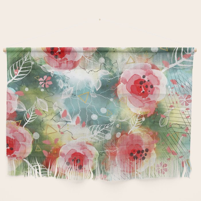 Abstract Painting Nature And Geometric Wall Hanging