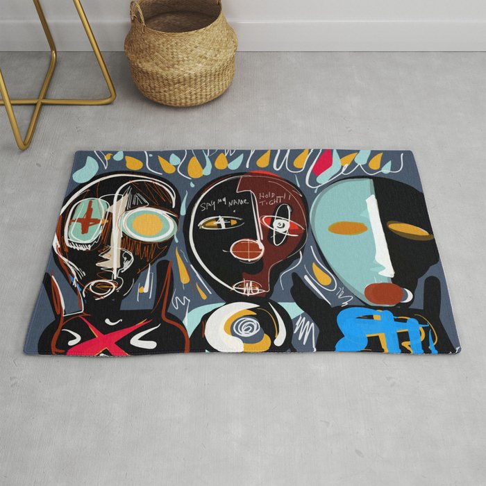 Say My Name Street Art Brut Painting Rug
