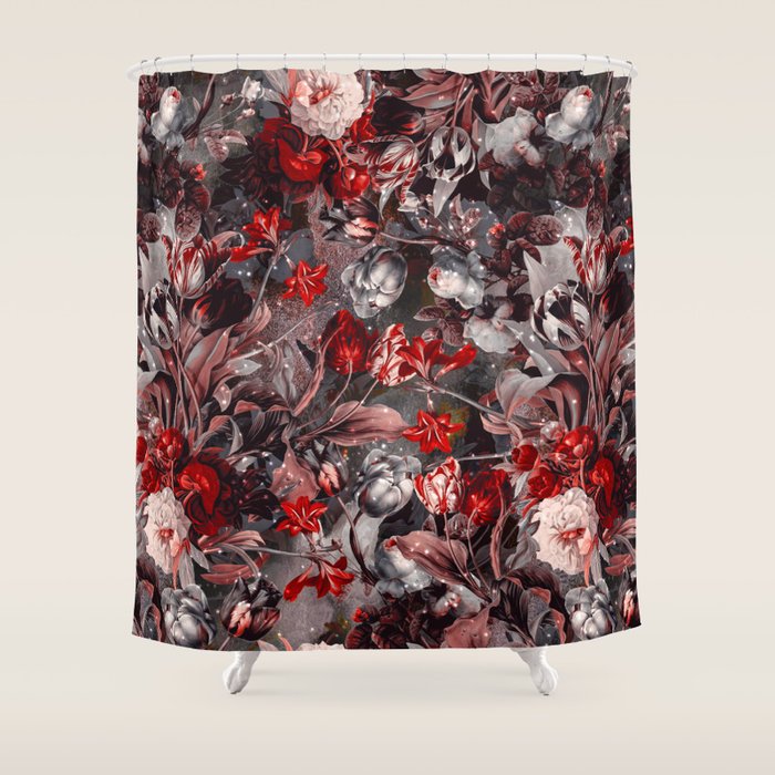 New Year'S Flowering Night Shower Curtain