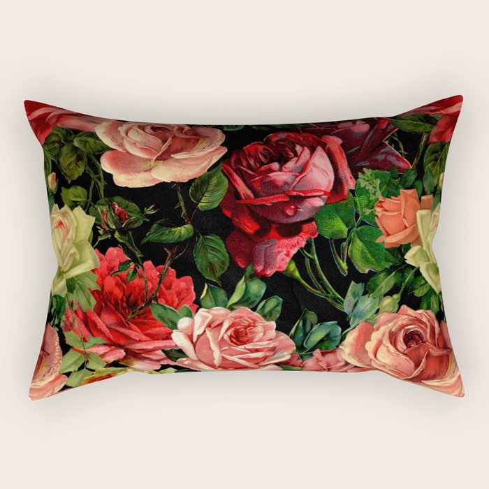 Vintage & Shabby Chic - Floral Roses Flowers Rose Rectangular Pillow