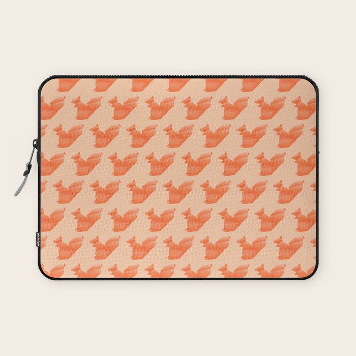 Allergic To Nuts - Origami Orange Squirrel Laptop Sleeve