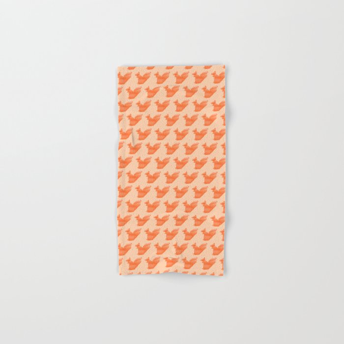 Allergic To Nuts - Origami Orange Squirrel Bath Towel