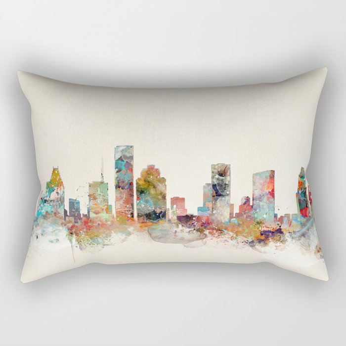 Houston Texas Skyline Rectangular Pillow