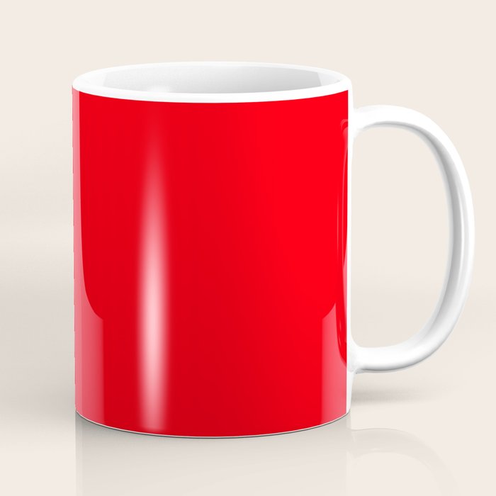 Bright Fluorescent Neon Red Fireball Coffee Mug
