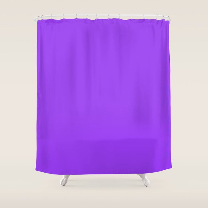 Bright Fluorescent Neon Purple Shower Curtain