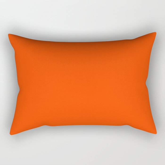 Bright Fluorescent Neon Orange Rectangular Pillow