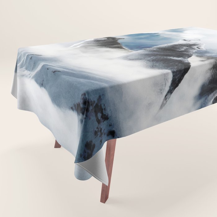 Winter Wolves, Wildlife Wolf Wild Dogs, Snow Full Moon Animals Photography Love Digital Art Tablecloth