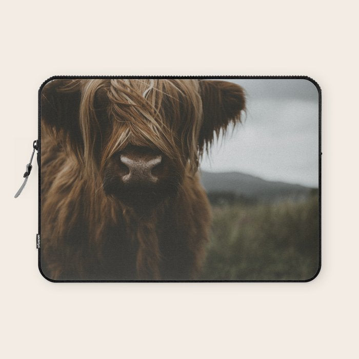 Animal Photography - Scottish Highland Cattle Laptop Sleeve