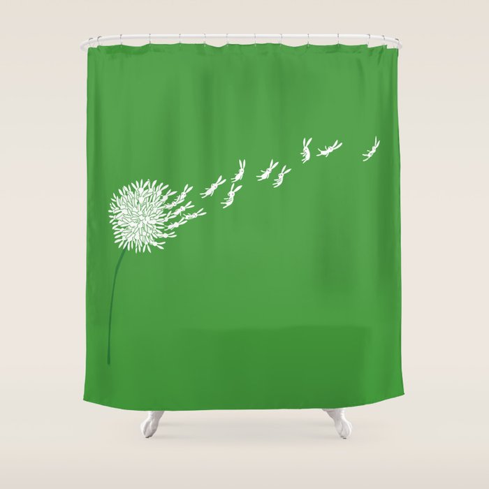 Escape From The Dandelion Shower Curtain
