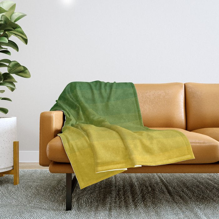 Shades Of Grass - Gradient Between Lime Green And Bright Yellow Throw Blanket