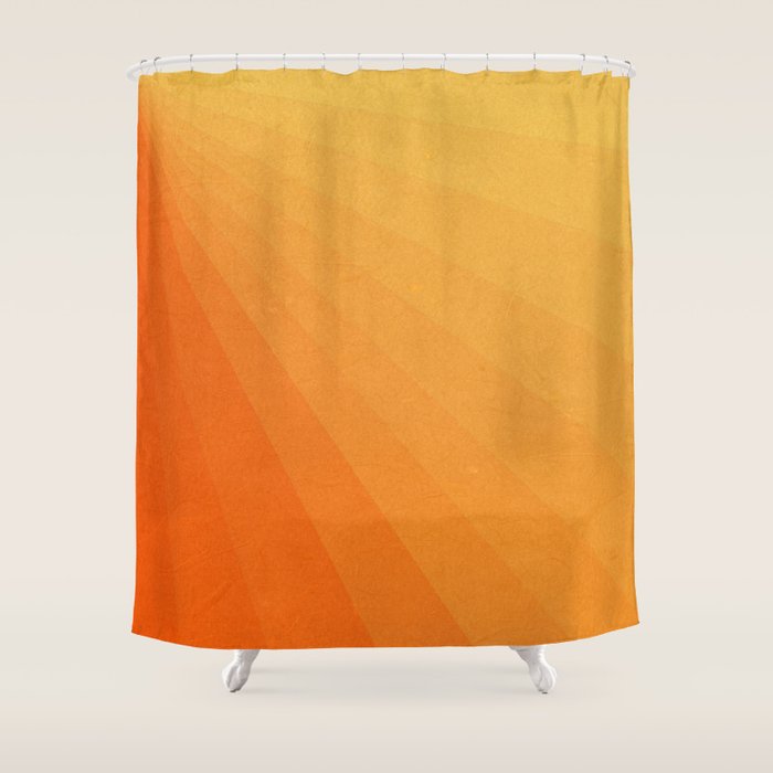 Shades Of Sun - Line Gradient Pattern Between Light Orange And Pale Orange Shower Curtain