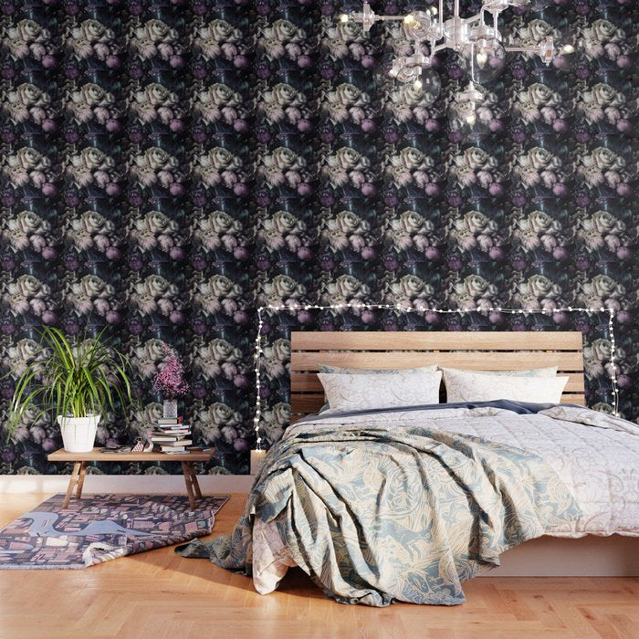 Roses Peonies Vintage Style Old Masters Flowers Blooms Wallpaper
