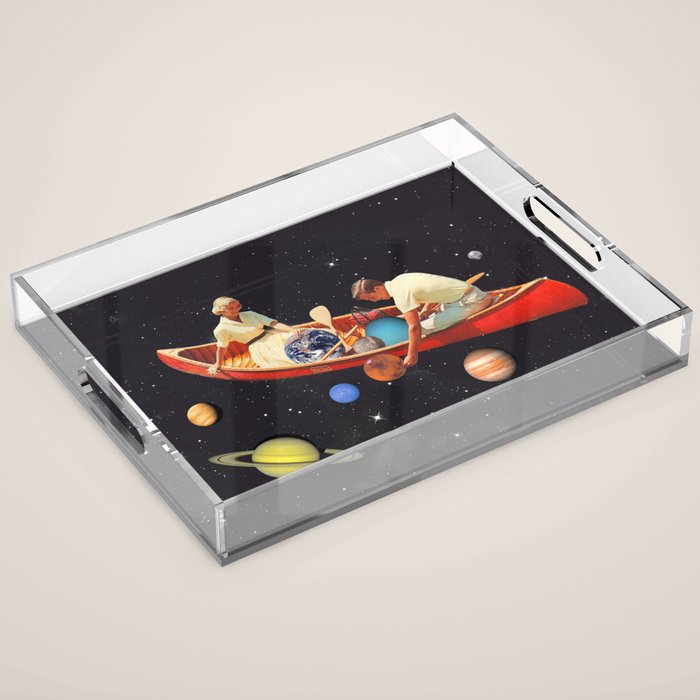 Big Bang Generation - A Romantic Boat Ride Amongst Planets & Stars In Space Acrylic Tray