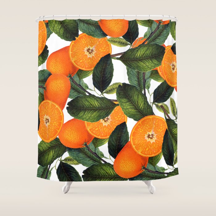 The Forbidden Orange #Homestorie #Decor #Buyart Shower Curtain