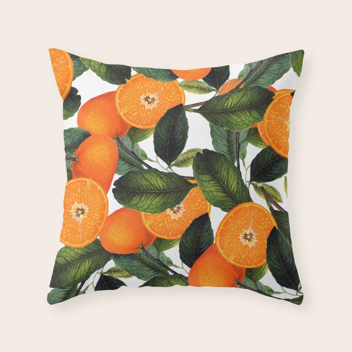 The Forbidden Orange #Homestorie #Decor #Buyart Throw Pillow