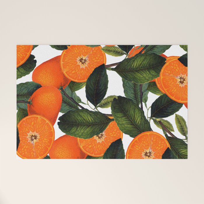 The Forbidden Orange #Homestorie #Decor #Buyart Welcome Mat