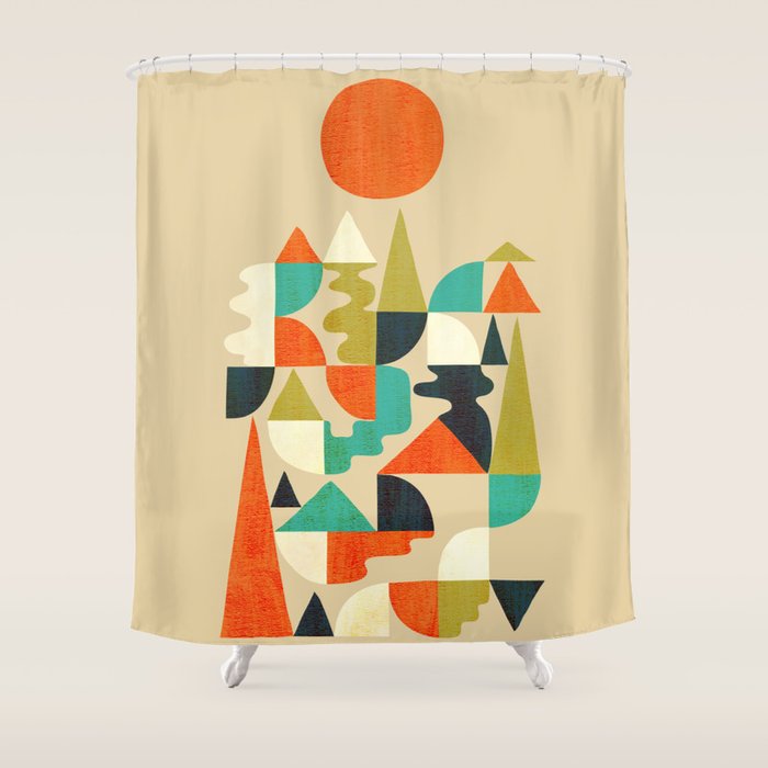 Mountains Hills And Rivers Shower Curtain