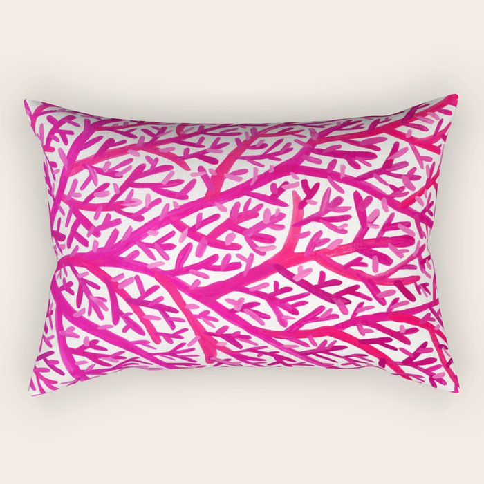 Fan Coral - Pink Ombrã© Rectangular Pillow