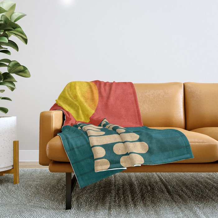 Sun Over The Sea - Afternoon Throw Blanket