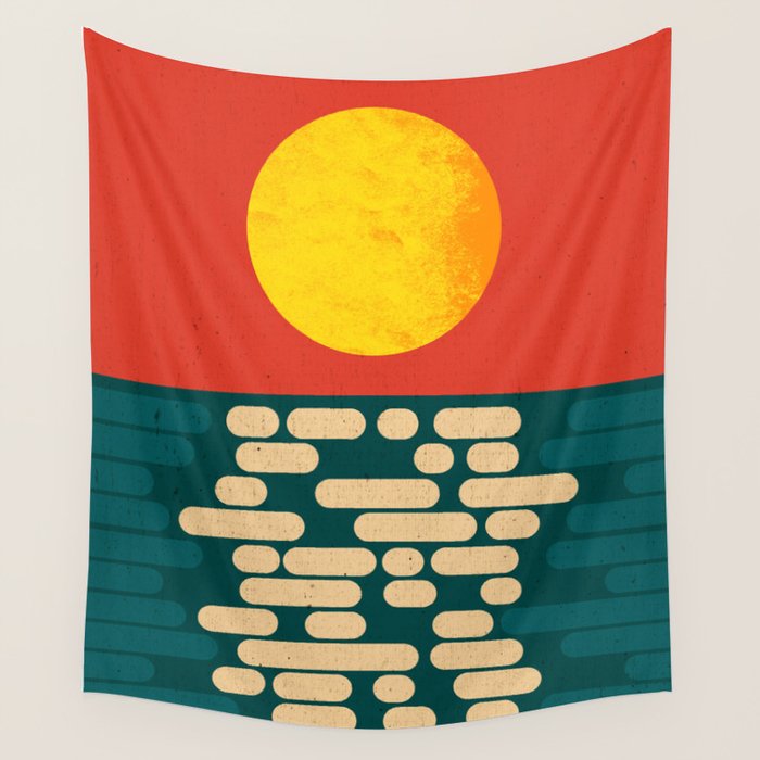 Sun Over The Sea - Afternoon Wall Tapestry
