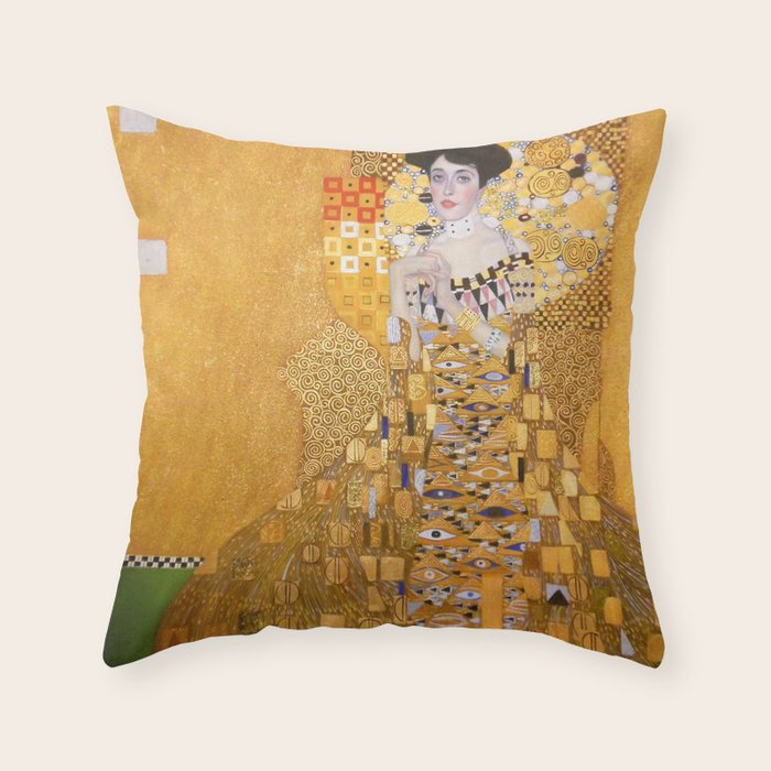 Gustav Klimt - The Woman In Gold Throw Pillow