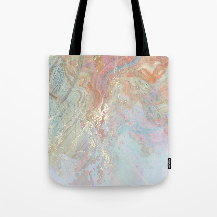 Marble Luxe, Abstract Nature Bohemian Texture, Blush Gold Scandanavian Pastel Neutral Tote Bag