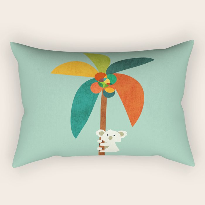 Koala On Coconut Tree Rectangular Pillow