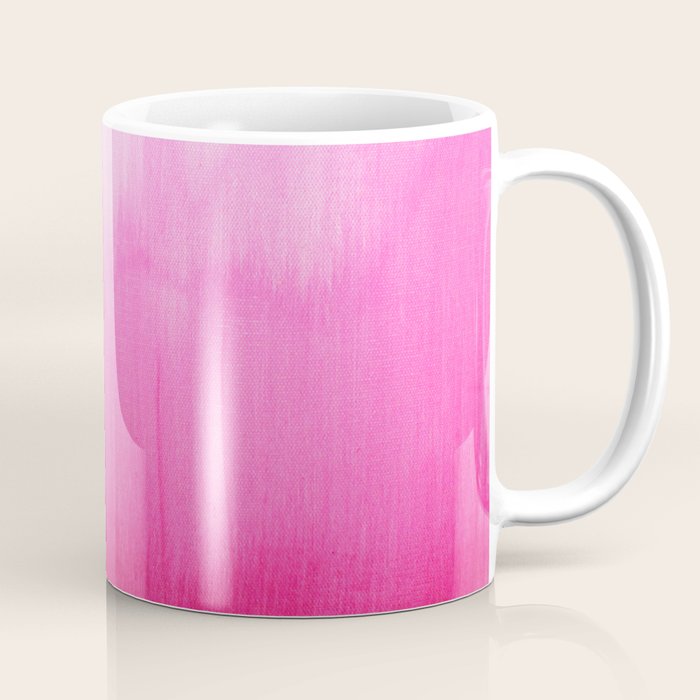 Modern Fuchsia Watercolor Paint Brushtrokes Coffee Mug