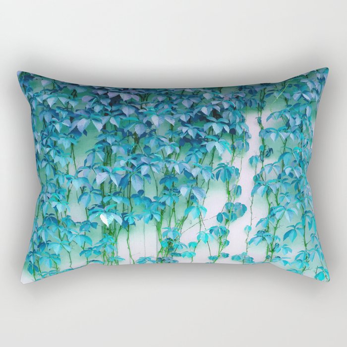 Average Absence, Botanical Minimal Nature Creepers Plants, Tropical Watercolor Bohemian Painting Rectangular Pillow