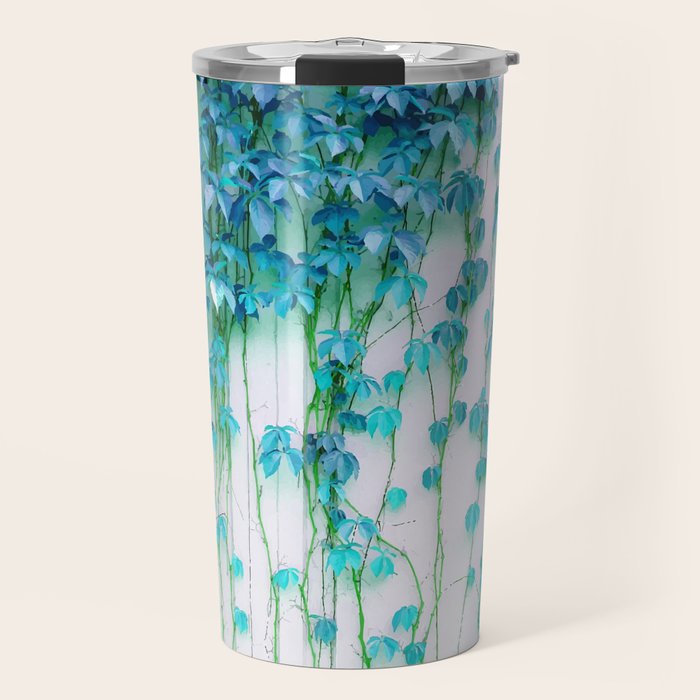 Average Absence, Botanical Minimal Nature Creepers Plants, Tropical Watercolor Bohemian Painting Travel Mug