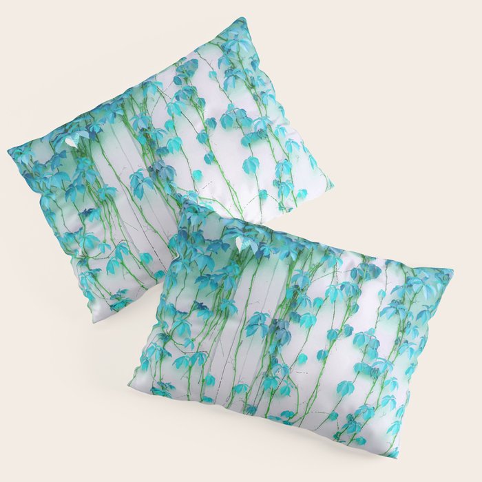 Average Absence, Botanical Minimal Nature Creepers Plants, Tropical Watercolor Bohemian Painting Pillow Sham