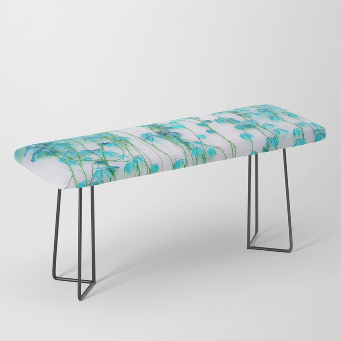 Average Absence, Botanical Minimal Nature Creepers Plants, Tropical Watercolor Bohemian Painting Bench