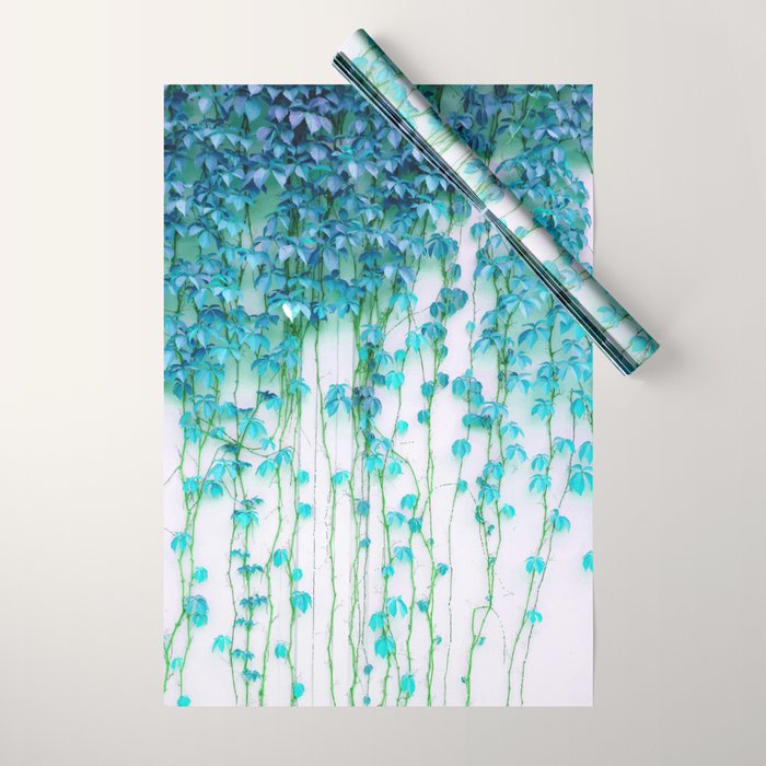 Average Absence, Botanical Minimal Nature Creepers Plants, Tropical Watercolor Bohemian Painting Wrapping Paper