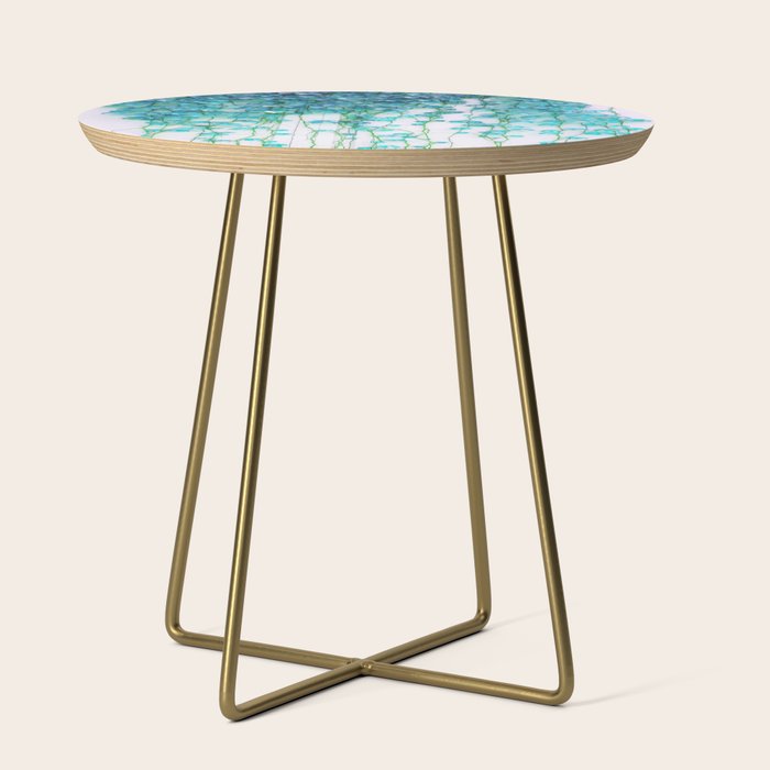 Average Absence, Botanical Minimal Nature Creepers Plants, Tropical Watercolor Bohemian Painting Side Table