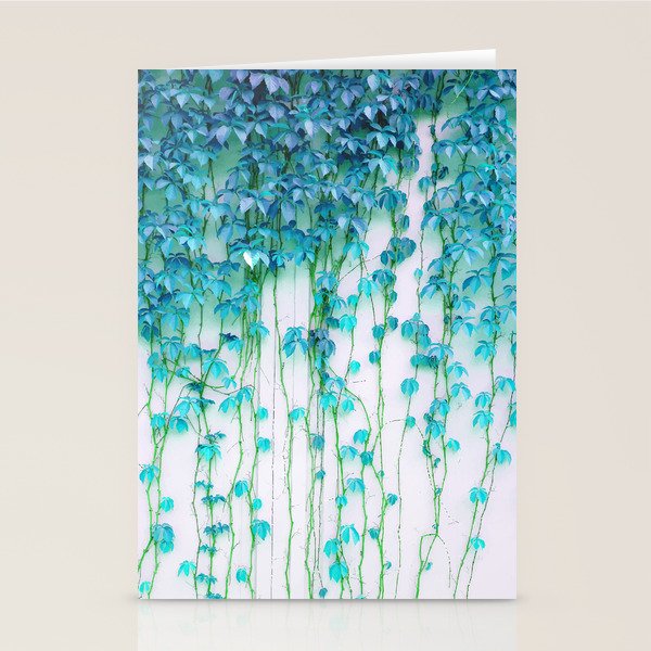 Average Absence, Botanical Minimal Nature Creepers Plants, Tropical Watercolor Bohemian Painting Stationery Card
