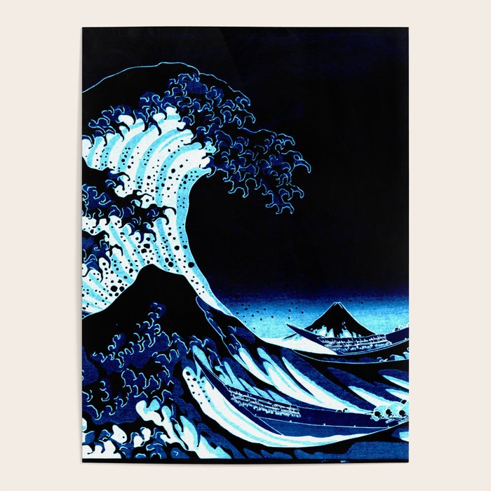 Midnight Great Wave: Enigmatic Depths Poster
