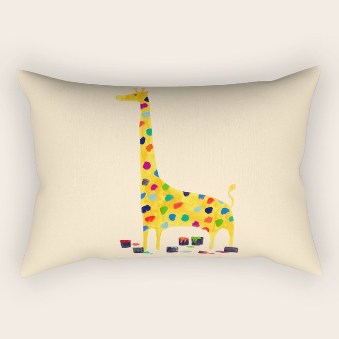 Paint By Number Giraffe Rectangular Pillow