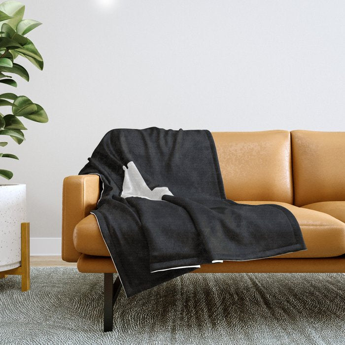 Swiss Cross Black And White Scandinavian Design For Minimalism Home Room Wall Decor Art Apartment Throw Blanket