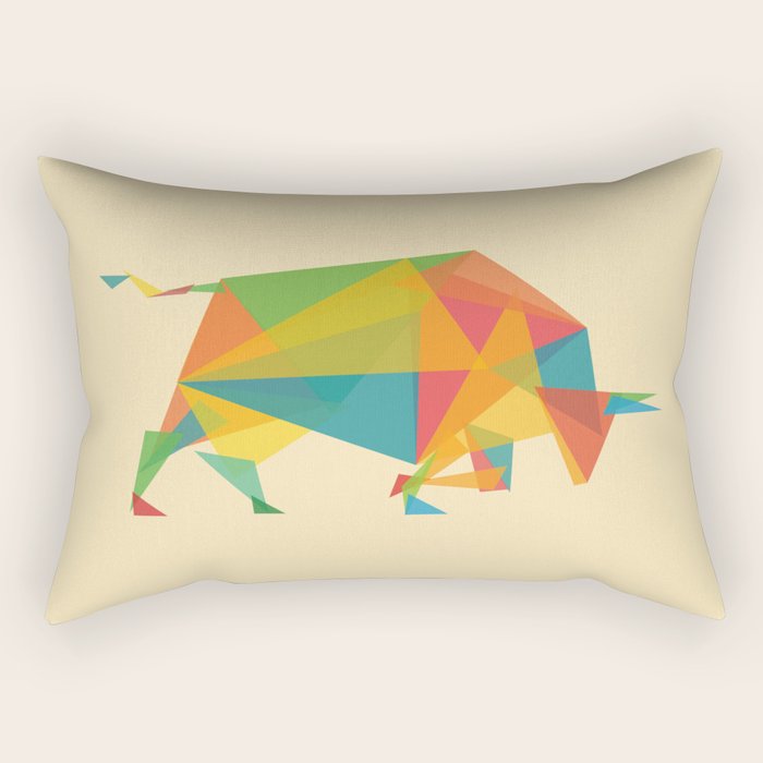Fractal Geometric Bull Rectangular Pillow