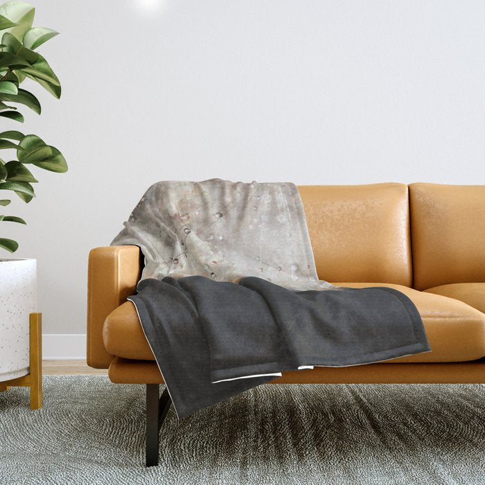 Dandelion Silver And Black Rainbow Sparkle Throw Blanket
