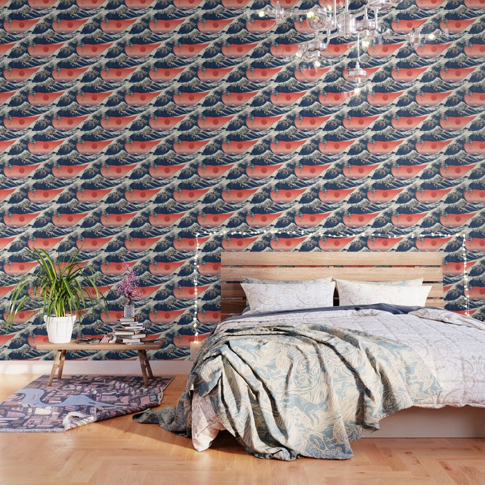 The Great Wave Of  French Bulldog Wallpaper